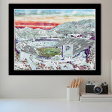 Sun Bowl Stadium WaterColor Framed Art Prints, El Paso Texas Watercolor, Stadium Art Gifts