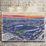 T-Mobile Park WaterColor Canvas Prints, Seattle Washington Baseball Watercolor, Stadium Art Gifts