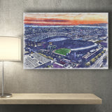 T-Mobile Park WaterColor Canvas Prints, Seattle Washington Baseball Watercolor, Stadium Art Gifts