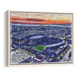 T-Mobile Park WaterColor Framed Canvas Prints, Seattle Washington Baseball Watercolor, Stadium Art Gifts, Floating Frame