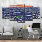 T-Mobile Park WaterColor 5 Panels Mix Canvas Prints, Seattle Washington Baseball Watercolor, Large Stadium Canvas