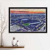 T-Mobile Park WaterColor Framed Canvas Prints, Seattle Washington Baseball Watercolor, Stadium Art Gifts, Floating Frame