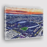 T-Mobile Park WaterColor Canvas Prints, Seattle Washington Baseball Watercolor, Stadium Art Gifts