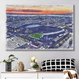 T-Mobile Park WaterColor Canvas Prints, Seattle Washington Baseball Watercolor, Stadium Art Gifts