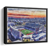 TDECU Stadium WaterColor Framed Canvas Prints, Houston Texas Watercolor, Stadium Art Gifts, Floating Frame