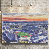 TDECU Stadium WaterColor Canvas Prints, Houston Texas Watercolor, Stadium Art Gifts