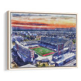 TDECU Stadium WaterColor Framed Canvas Prints, Houston Texas Watercolor, Stadium Art Gifts, Floating Frame