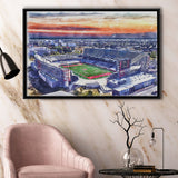 TDECU Stadium WaterColor Framed Canvas Prints, Houston Texas Watercolor, Stadium Art Gifts, Floating Frame