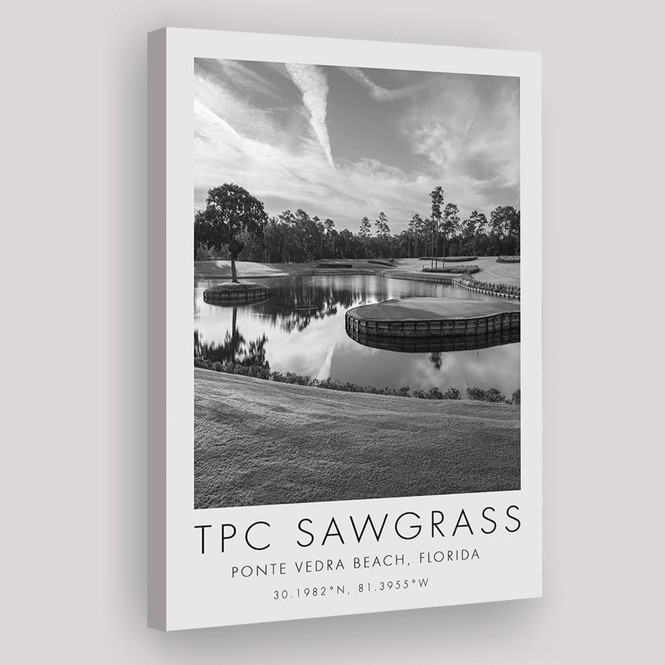 TPC Sawgrass Golf Course, 17th Hole, Florida, Golf Art Print, Gift for him, Canvas Print Wall Art