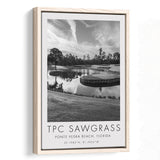 TPC Sawgrass Golf Course, 17th Hole, Florida, Golf Art Print, Floating Frame, Framed Canvas Print Wall Art
