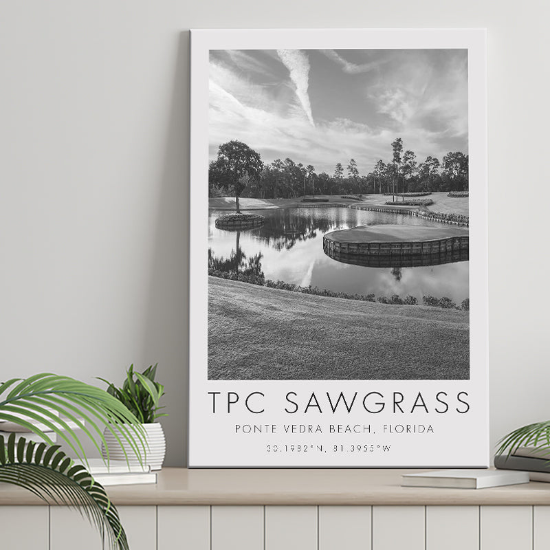 TPC Sawgrass Golf Course, 17th Hole, Florida, Golf Art Print, Gift for him, Canvas Print Wall Art