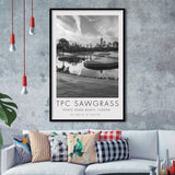 TPC Sawgrass Golf Course, 17th Hole, Florida, Golf Art, Gift for him, Framed Art Print Wall Decor