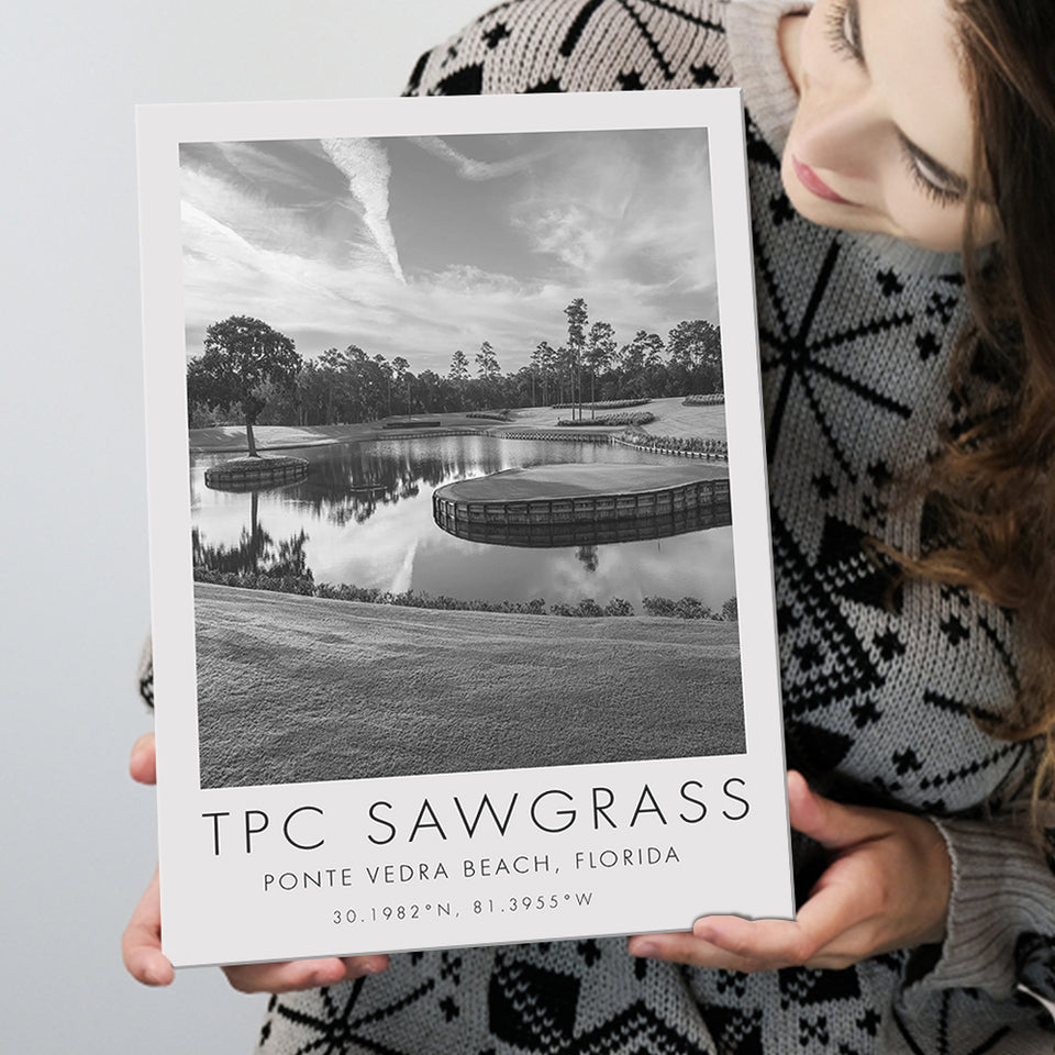 TPC Sawgrass Golf Course, 17th Hole, Florida, Golf Art Print, Gift for him, Canvas Print Wall Art