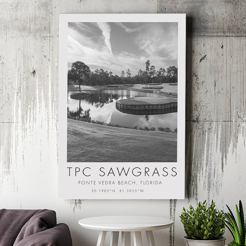TPC Sawgrass Golf Course, 17th Hole, Florida, Golf Art Print, Gift for him, Canvas Print Wall Art