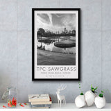 TPC Sawgrass Golf Course, 17th Hole, Florida, Golf Art Print, Floating Frame, Framed Canvas Print Wall Art