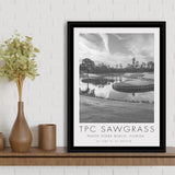 TPC Sawgrass Golf Course, 17th Hole, Florida, Golf Art Print, Floating Frame, Framed Canvas Print Wall Art