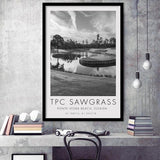 TPC Sawgrass Golf Course, 17th Hole, Florida, Golf Art, Gift for him, Framed Art Print Wall Decor