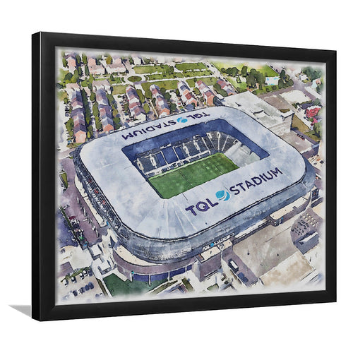 TQL Stadium WaterColor Framed Art Prints, Cincinnati Ohio Watercolor, Stadium Art Gifts