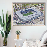 TQL Stadium WaterColor Framed Canvas Prints, Cincinnati Ohio Watercolor, Stadium Art Gifts, Floating Frame