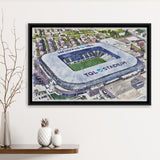 TQL Stadium WaterColor Framed Canvas Prints, Cincinnati Ohio Watercolor, Stadium Art Gifts, Floating Frame