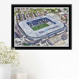 TQL Stadium WaterColor Framed Canvas Prints, Cincinnati Ohio Watercolor, Stadium Art Gifts, Floating Frame