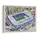 TQL Stadium WaterColor Framed Canvas Prints, Cincinnati Ohio Watercolor, Stadium Art Gifts, Floating Frame