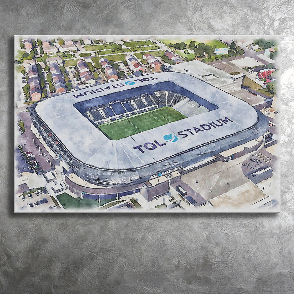TQL Stadium WaterColor Canvas Prints, Cincinnati Ohio Watercolor, Stadium Art Gifts
