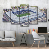 TQL Stadium WaterColor 5 Panels Mix Canvas Prints, Cincinnati Ohio Watercolor, Large Stadium Canvas