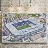 TQL Stadium WaterColor Canvas Prints, Cincinnati Ohio Watercolor, Stadium Art Gifts