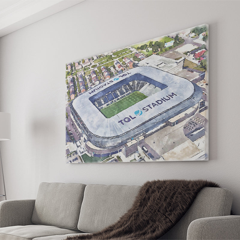 TQL Stadium WaterColor Canvas Prints, Cincinnati Ohio Watercolor, Stadium Art Gifts