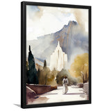 Temple Mountain Water Color, Framed Art Print Wall Decor, Framed Picture