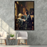 The Astronomer By Jan Vermeer Canvas Print,Jan Vermeer Art,Framed Canvas Prints Wall Art Decor, Floating Frame