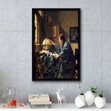 The Astronomer By Jan Vermeer Canvas Print,Jan Vermeer Art,Framed Canvas Prints Wall Art Decor, Floating Frame