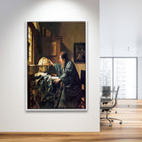 The Astronomer By Jan Vermeer Canvas Print,Jan Vermeer Art,Framed Canvas Prints Wall Art Decor, Floating Frame