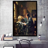 The Astronomer By Jan Vermeer Print,Jan Vermeer Art,Dutch Golden Age Art,Framed Art Prints Wall Decor, Picture Framed