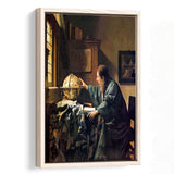The Astronomer By Jan Vermeer Canvas Print,Jan Vermeer Art,Framed Canvas Prints Wall Art Decor, Floating Frame