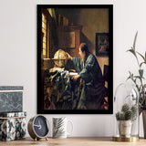 The Astronomer By Jan Vermeer Print,Jan Vermeer Art,Dutch Golden Age Art,Framed Art Prints Wall Decor, Picture Framed