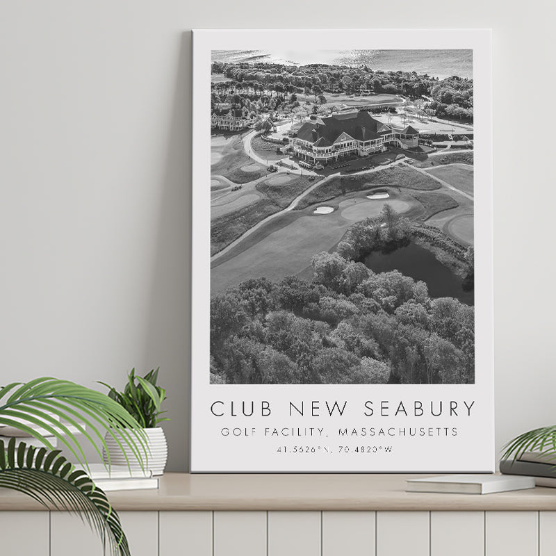 The Club at New Seabury Golf Course, Golf Art Print, Gift for him, Canvas Print Wall Art