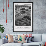 The Club at New Seabury Golf Course, Golf Art, Gift for him, Framed Art Print Wall Decor