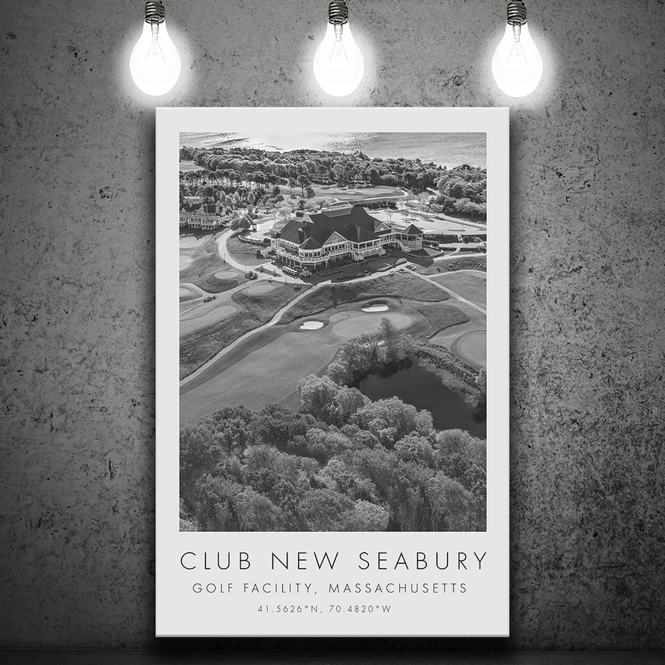 The Club at New Seabury Golf Course, Golf Art Print, Gift for him, Canvas Print Wall Art