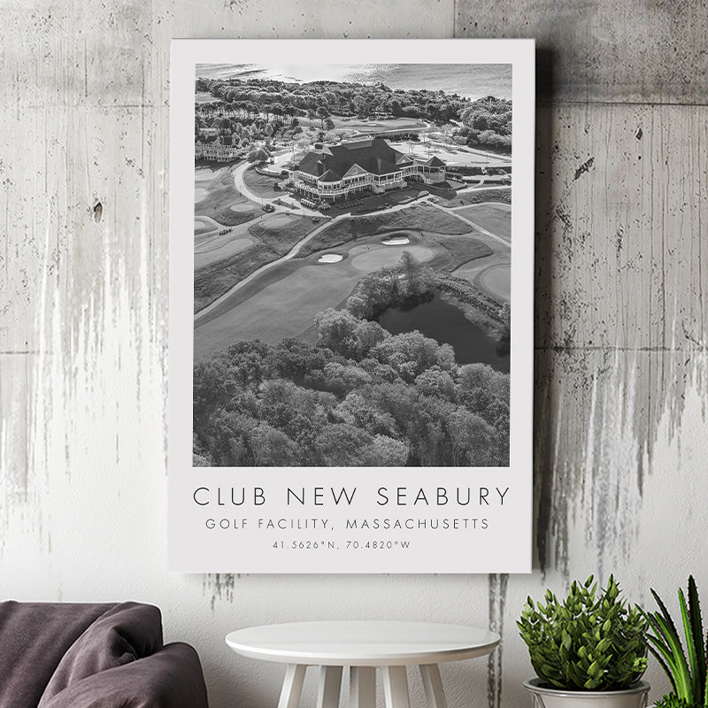 The Club at New Seabury Golf Course, Golf Art Print, Gift for him, Canvas Print Wall Art