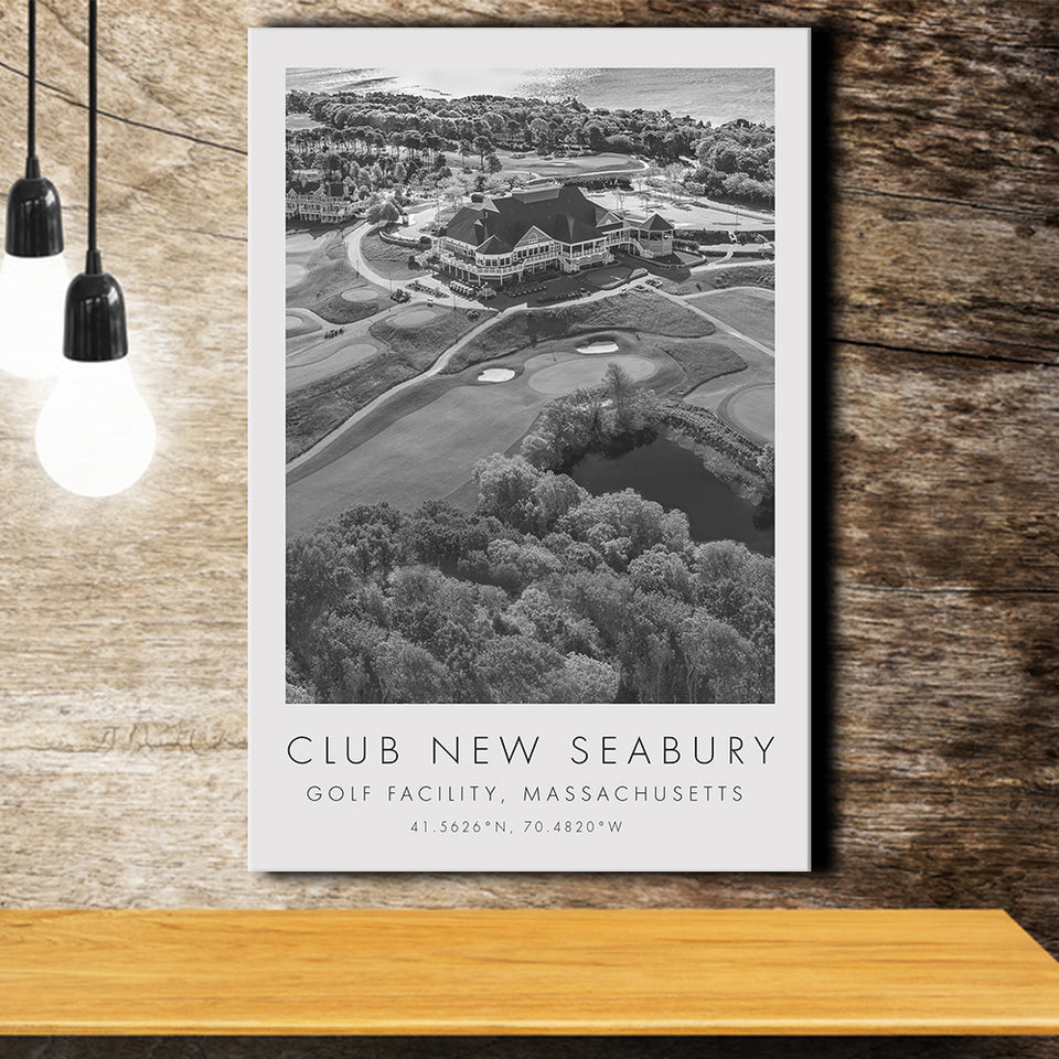 The Club at New Seabury Golf Course, Golf Art Print, Gift for him, Canvas Print Wall Art