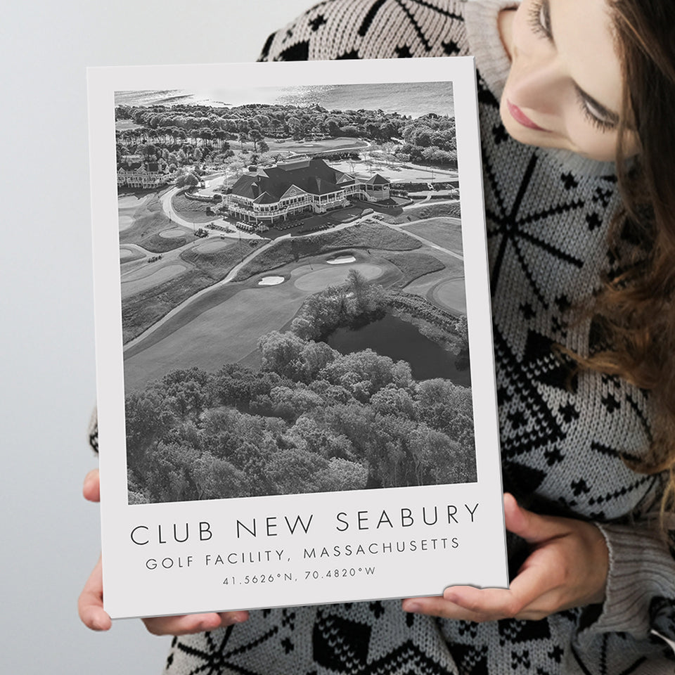 The Club at New Seabury Golf Course, Golf Art Print, Gift for him, Canvas Print Wall Art