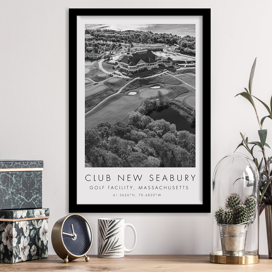 The Club at New Seabury Golf Course, Golf Art, Gift for him, Framed Art Print Wall Decor