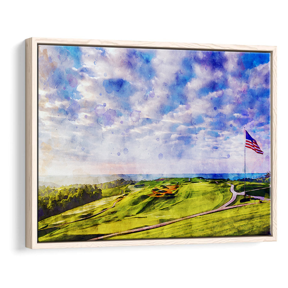 The Donald Ross Course At French Lick Watercolor Painting, Golf Art Print, Gift for him, Framed Canvas Prints Wall Art