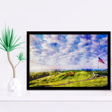 The Donald Ross Course At French Lick Watercolor Painting, Golf Art, Gift for him, Framed Art Prints Wall Decor
