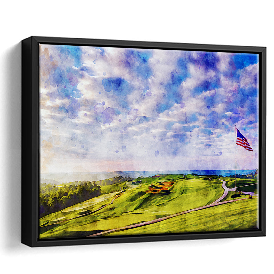 The Donald Ross Course At French Lick Watercolor Painting, Golf Art Print, Gift for him, Framed Canvas Prints Wall Art