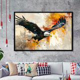 The Eagle Flying, Landscape Oil Painting, Framed Art Print Wall Decor, Picture Framed Painting Art