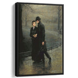 The Garden Of Eden, Romantic Antique Artwork, Couple In Love,Framed Canvas Prints Wall Art Decor, Floating Frame
