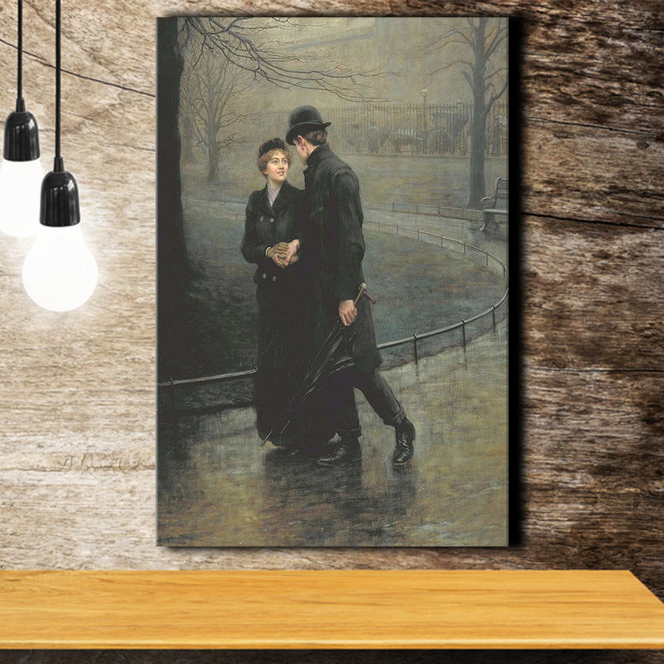 The Garden Of Eden, Romantic Antique Artwork, Couple In Love, Fine Art Print, Canvas Painting, Canvas Print Wall Art Decor